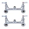 Wall Mount Pre-Rinse Faucet Kitchen Sink 36in Height Sprayer