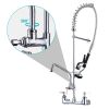 Wall Mount Pre-Rinse Faucet Kitchen Sink 36in Height Sprayer