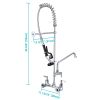 Wall Mount Pre-Rinse Faucet Kitchen Sink 36in Height Sprayer