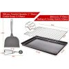 Cookie Sheets Non-stick Baking Sheet Set With Non-stick Jelly Roll Pan;  Rack;  Cookie Scoop;  Spatula