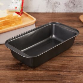 Toast Bread Mold Baking Household Rectangular Toast Box (Option: Black 25cm)