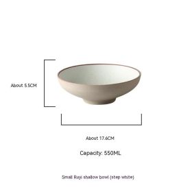 Noodle Bowl Ramen Bowl Fashion Beautiful Ceramic Bowl Restaurant Tableware Set Cross The Bridge Noodle Big Bowl (Option: Small Size Wax White)