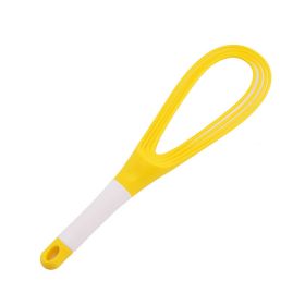 1pc Storeable And Foldable Household Multifunctional Manual Rotary Egg Beater (Color: Yellow)