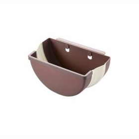 1pc Kitchen Garbage Bin; Wall Mounted Waste Bin; Hanging Kitchen Trash Can; Foldable Waste Bins; Small Compact Garbage Can For Cabinet Kitchen (Color: coffee)