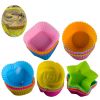 5pcs/Set Silicone Cake Mold Round Shaped Muffin Cupcake Baking Molds Kitchen Cooking Bakeware Maker DIY Cake Decorating Tools