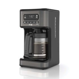 14 Cup Programmable Coffee Maker, Dark Stainless Steel (finish: light stainless steel)