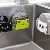 1pc; Cartoon Animal Shape Sponge Drain Rack; Sink Storage Rack; Multifunctional Sink Rack; Bathroom Sundries Rack Hook