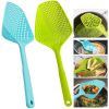 1pc Kitchen Gadget Colander Spatula Leaking Net Strainer Soup Spoon Line Leak Thick Nylon Large Spoon Silicone Leak Ice Shovel 13.5in*4.92in