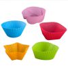 5pcs/Set Silicone Cake Mold Round Shaped Muffin Cupcake Baking Molds Kitchen Cooking Bakeware Maker DIY Cake Decorating Tools