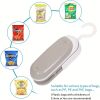 1pc Mini Bag Sealer; Portable Vacuum Plastic Sealer With Hook; 2-in-1 Heat Sealer With Cutter; Storing Kitchen Food